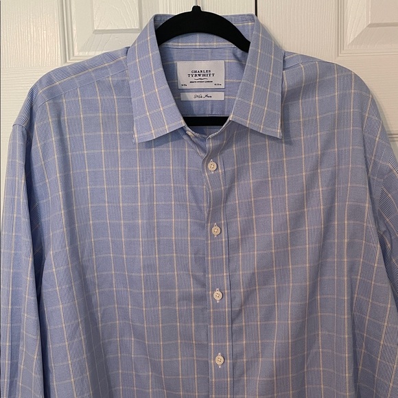 Charles Tyrwhitt Long Sleeve Button Up Shirt 18 35” Men's Class Fit 100% Cotton - Picture 2 of 7